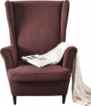 GKXLH Wingback Chair Covers 2 Pieces Set - 2 in 1 Design Armchair Covers, Solid Soft Backrest Chair Cover, Stretchable Wingback Chair Slipcover, m&ouml;&ouml;bli kaitsja elutuba, magamistuba, hotell