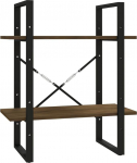 vidaXL raamaturiiul, 2-kohaline, seisev riiul, kontoririiul, seinariiul, arhiiviriiul, hoiuriiul, elutuba, pruun tamme v&auml;limus, 60 x 30 x 70 cm, puitmaterjal