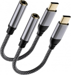 Audio-Adapter USB C auf 3,5 mm Klinke, 3,5 mm auf USB-C-Kopfh&ouml;rer, Aux, digitaler Audio-Kopfh&ouml;rer-Adapter f&uuml;r Samsung Galaxy, iPad Pro, iPhone 15/15 Pro Max, Huawei, Xiaomi und mehr, Typ C, 2 St&uuml;ck