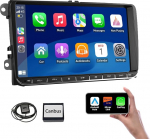 ESSGOO 4+64G autoraadio 9-tolline traadita autoraadio Carplay Android 15 autostereo VW Golf 5 6 Touran B6 EOS Tiguan Polo koos Bluetooth GPS RDS navigatsiooniga Mirror Link FM SWC