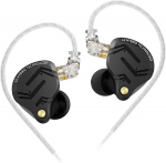 KINBOOFI KZ ZS12 PRO X In Ear Monitor, IEM k&otilde;rvaklapid, 1 DD+5 BA h&uuml;briid m&auml;nguk&otilde;rvaklapid Gaming k&otilde;rvaklapid 2-poolse kaabliga audiofiilidele (tume must, ilma mikrofonita)