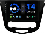 SXAUTO Sisseehitatud DAB Android 14 IPS autoraadio Nissan Qashqai J11 X-Trail Rouge (2014-2018) - Sisseehitatud Carplay/Android auto - Kaamera + MIC - 4G + 64G - 360-CAM SWC Fast-Boot WiFi - 2 DIN 10.1 tolliga