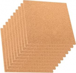 10 isekleepuva korgiplaadi pakend, 30 x 30 cm, 6 mm korgiplaat, ruutn&otilde;ela, korgist seinapaneelid k&auml;sit&ouml;&ouml;ks, seinakaunistuseks, fotoseinaks