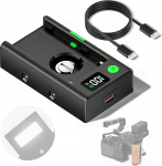 Palogreen NP-F Battery Adapter Plate for Sony NP-F980, 970, 960, 930, 770, 750, 550 Batteries with PD Quick Charge, LED/LCD Light, USB-A, 12 V DC / 8 V DC Output