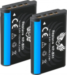 2 x SK aku Sony NP-BX1 | 1100 mAh - Sony ZV-1 II ZV-1 / Cyber-Shot DSC RX100 I II III IV V VI VII - CX647 H400 HX50 HX80 HX400V - WX500 jaoks.