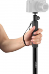 JOBY kompaktne monopood 2-in-1 kaamera / action kaamera koos kuulipeaga, universaalne &frac14;-20-tolline kinnitus, p&ouml;&ouml;rlev kinnitus &uuml;hildub GoPro, DSLR, peegelkaameraga, v&auml;rv: must