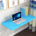 Kleiner Klapptisch zur Wandmontage Platzsparend Wandtisch Dichte Platte Oberfl&auml;chenfarbe, wasserdicht, Starke Tragf&auml;higkeit f&uuml;r K&uuml;che Balkon Outdoor Kleiner Raum(Blau,70cm*50cm)