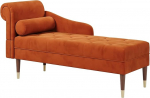Vesgantti Velvet Chaise Longue, siseruumide diivan vasaku k&auml;etoe ja nimmepatjadega, Chaise Longue elutuppa, magamistuppa ja kontorisse, sametist lamamistool 149,5 x 54 x 76 cm.