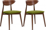 Konsimo Rabi 2 s&ouml;&ouml;gitooli komplekt - Modernsed puidust toolid 79 x 45 x 47 cm - k&ouml;&ouml;gitoolid - s&ouml;&ouml;gituba, k&ouml;&ouml;k, elutuba - universaalsed s&ouml;&ouml;gilaudade toolid pehme polstriga - Olive/Medium