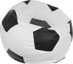 Ecopuf Bean Bag Ball - Bean Bag Ball - Bean Bags for Gaming Bag - Accessories for Football Children's Room - Eco Leather - 90 x 55 cm, Black E14