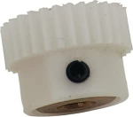 Plastist mootorratta hammasratas, moodul 0.8, 29 hammast, vaskh&uuml;lsiga hammasratas, erinevad puurim&otilde;&otilde;dud (4 mm puur)