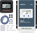 EPEVER MPPT p&auml;ikeselaadija Tracer A-seeria 10A / 20A / 30A / 40A koos 12V / 24V DC automaatse identifitseerimiss&uuml;steemi pingega (30A + MT50 + RTS)
