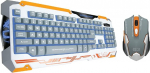Dragonwar Sencaic Combo LED m&auml;nguhiir 3200 DPI / 6 nuppu + taustavalgustusega poolmehaaniline m&auml;nguklaviatuur Valge QWERTY 8 programmeeritava klahviga ja Numpadiga