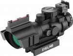 ESSLNB Rifle Scope 4 x 32 mm Airsoft Red Dot visiir koos kiudoptika ja 11 mm/22 mm kinnitusega &otilde;hup&uuml;sside jahi Airsoft ja vibulaskmise jaoks.