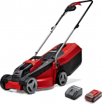 Einhell City Battery-Powered Lawnmower GE-CM 18/30 Li Kit Power X-Change (18 V, 30 cm Cutting Width, up to 150 m&sup2;, Brushless, 25 L Collection Basket, 30-70 mm Cutting Height, 3.0 Ah Battery + Charger)