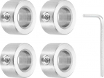 hankekaart 4 St&uuml;ck Schaftmanschetten, 12 mm Bohrung, massiver Edelstahl, 1 Schraubenschaftmanschette, 22 mm Au&szlig;endurchmesser, 12 mm Dicke, f&uuml;r Motor, Gartenwagen, Riemenscheibe, Maschinen und