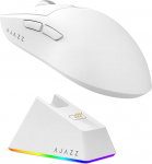 AJAZZ AJ139 V2 MC traadita m&auml;nguhiir, PAW3311 sensor, 24K DPI, 2.4G/USB-C/BT, 500mAh aku, &uuml;likerge 66g, RGB magnetiline laadimisalus, 80 miljonit kl&otilde;psu, &uuml;hildub PC ja Maciga, valge