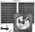 P&auml;ikeseventilaatorite komplekt 2 Pack 20W p&auml;ikesepaneelid + &uuml;ks 25W DC ventilaator Plug and Play Loft, katuse ventilatsioon, kasvuhoone v&otilde;i kanapargi jaoks