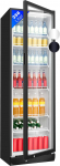 Bomann&reg; Fridge with Glass Door, Lockable Drinks Refrigerator, 6 Height-Adjustable Shelves, 30 kg per Shelf, 347 Litres, Large Fridge Bottle Fridge with LED Light, KSG 7351 Black