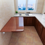 Klappbarer Wandtisch, platzsparender Ess- und Computertisch, kompakter Klapptisch f&uuml;r K&uuml;che, Waschk&uuml;che, Restaurant und Home Office