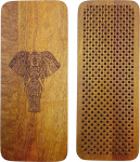 Sadhu Elephant Mango Wood Board - K&auml;sitsi valmistatud naelaplaat, 4 naelavahega jooga, meditatsiooni ja t&auml;helepanelikkuse jaoks