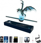 Missyou 42 cm 3D hologrammiprojektor ja 700 videokirjastikku, HD LED 2000 x 1444PX resolutsiooniga hologrammiprojektor, reklaamidekraan, n&auml;itustele, kaubanduskeskustele, seinale, kummitustele, j&otilde;uludele,