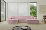 ALTDECOR Arrio-U1-U1-303 x 171 x 83 cm U-kujuline nurgadiivan U-kujuline nurgadiivan U-kujulises roosas
