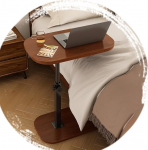 GSKFXJ k&uuml;ljelaud, reguleeritava k&otilde;rgusega, elutoa C-kujuline diivanilaud, voodilaud v&auml;ikestesse ruumidesse, kaasaegne kohvilaud, suupistelaud elutuppa, magamistuppa (p&auml;hkelpuu)