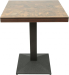 ShiShi Industrial Retro s&ouml;&ouml;gilaud, k&otilde;rgus 75 cm, ruudukujuline k&ouml;&ouml;gilaud, metallist ja puidust k&ouml;&ouml;gilaud, bistro laud 1-4 inimesele (pruun-must, D2, 60 x 60 x 75 cm)