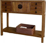 Konsolentisch, Eingangsschrank aus Massivholz mit Schubladen - Schmales Sideboard zur Aufbewahrung im Flur, Konsolentisch for das Esszimmer Flurtisch