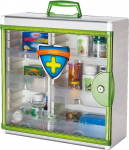 TUKA-i-AKUT TKD6401-L Alumiiniumist lukustatav ravimikapp 5-kohaline seinapartiikapp Esmaabikapp Alumiiniumist raam 2 v&otilde;tit ja kinnitusmaterjal 40 x 40 x 17 cm