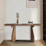 Mid-Century Moderner Konsolentisch aus Kiefernholz f&uuml;r Eingangsbereich, Flur, Wohnzimmer, Foyer, einfache Montage