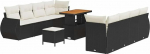 Garten-Sofa-Set mit Speicher 11 tk Schwarz Poly Rattan Model3363800