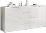 Stella Trading Spice Sideboard k&otilde;rgl&auml;ikega valge, kaasaegne kapp, palju hoiuruumi elutoa jaoks, 165 x 80 x 40 cm (B x K x S)