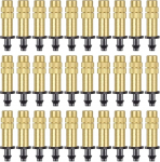 Kalolary 30-Piece Adjustable Copper Atomiser Nozzle Drip Irrigation Sprayer 4/7 mm Atomising Micro Sprinkler Garden Cooling Irrigation Equipment for Lawn Vegetables Greenhouse