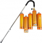 Gardinger Unkrautbrenner 'Kalle' Piezo s&uuml;&uuml;te 22 mm p&otilde;leti 5 &uuml;hekordselt kasutatavat gaasikassetti