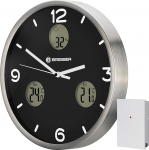 Bresser MyTime io NX raadio teel juhitav seinakell koos termomeetri ja h&uuml;gromeetriga