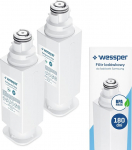 Wessper K&uuml;lmkapi veefilter Pack of 2 asendus Samsung DA97-17376B, DA97-08006C, Quick Connection Filter, Reverse Osmosis Water System, eemaldab kloor ja kahjulik - valge
