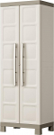 Keter Excellence Kunststoffschrank/Besenschrank, Utility,BxTxH:65x45x182cm, beige/taupe, inklusiv 3 verstellbaren Einlegeb&ouml;den