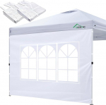Acepic Gazebo Side Panels with Window and Velcro Fastening for Gazebo 3 x 3 m, Wind Protection and Privacy Screen for Party Tent, Waterproof, Pack of 2
