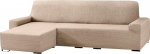 Eysa Aquiles Elastic Chaise Longue Short Arm Left, pol&uuml;ester-puuvillane, Ecru, 43 x 37 x 14 cm