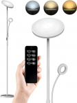 Anten K&oslash;benhavn Floor Lamp LED Dimmable 30 W Uplighter with 5 W Reading Lamp 3000-6000 K Floor Lamp for Living Room with Remote Control and Touch Control, LED Floor Lamp for Bedroom and Office, Silver