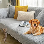 Diivanikate L-kujuline nurgakaitsja libisemisvastane diivanikatte sametist diivanikate 3 2 1 4-kohaline diivanikate diivanitele, mis on valmistatud mikrokiust nahast diivanile (Hall-110 x 210 cm)