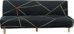 AQIGR Armless Diivan Duvet Covers, Spandex Stretch Futon Slipcover Protector Non-Slip Elastic Folding Couch Diivan Sign Sobib 2-3 Seater Folding Diivan Bed ilma k&auml;etoedeta