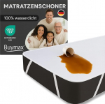 Buymax veekindel madratsikaitse, kortsuvaba madratsipealne, hingav puuvillast ja TPU-kilest inkontinentsi aluskate, 4 kummist nurgaga, lestakaitse, 2 komplekti, 90 x 200 cm.