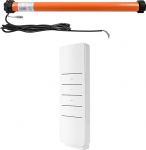 3T-MOTORS 3T45-40RX Juhtmevaba markiisimootor kuni 5 m pikkustele liigendmarkiisidele, 80 kg t&otilde;mbej&otilde;ud, 40 Nm p&ouml;&ouml;rdemoment - sisaldab juhtmevaba k&auml;sisaatjat, 70 mm adapterikomplekti ja kinnitust.