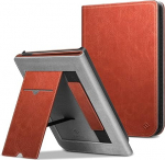 Fintie &uuml;mbris Pocketbook Touch HD 3 / Touch Lux 5/4 / Basic Lux 4/3/2 ja Pocketbook Color e-lugerile - Kickstand &uuml;mbris kaardipesa, k&auml;erihma ja automaatse &auml;ratamise/magamisoleku funktsiooniga, sadulapruun