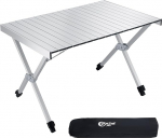 PORTAL telkimislaud kokkupandav kokkupandav laud Reguleeritava k&otilde;rgusega kokkupandav laud Alumiinium 108 x 71 cm Rullitav telkimislaud Kokkupandav kokkupandav laud kerge piknikupidu aias matkamiseks Reisimine