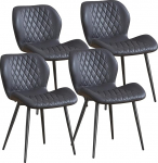 S&ouml;&ouml;gitoa toolid komplekt 2, kaasaegsed polsterdatud toolid paksude istmepatjade ja kunstnahast kattega - reguleeritavad k&ouml;&ouml;gitoolid metalljalgadega s&ouml;&ouml;gitoa ja k&ouml;&ouml;gi jaoks, maksimaalne koormus 136