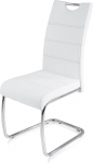 KHG s&ouml;&ouml;gitoa tool Swing Chair Pehmendusega k&ouml;&ouml;gitool Faux Leather White - Design tool istme k&otilde;rgus 48 cm - Cantilever tool integreeritud k&auml;epidemega kontorisse k&ouml;&ouml;ki elutuppa